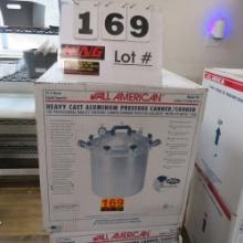 All American 45.5 Quart Heavy Cast Aluminum Pressure Canner/Cooker Mdl. 941