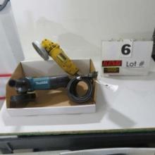 (1) Makita 4 1/2" Angle Grinder & (1) DeWalt 4 1/2" Angle Grinder