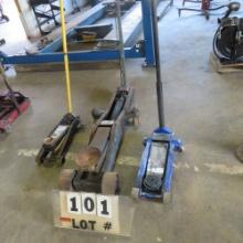 (3) Floor Jacks:  Carlyle 3.5 Ton, Large Truck Jack & (1)  Jack
