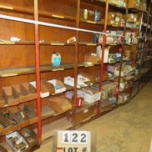 Misc. Parts on Shelves:  Automatic Transmission, Flush Seals, Brake Caliper, Brake Pads, Intake Mani