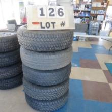 (5) P255/70 R 18 Bridgestone Tires on Aluminum Wheels ( Fits Jeep Wrangler)