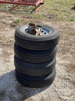 SET OF 6 LUG TRAILER WHEELS AND TIRES