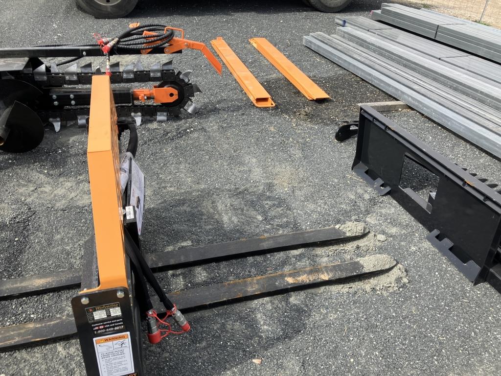 wolverine ss hydrolic pallet forks unused