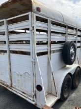 14' G.N. STOCK TRAILER FULL METAL TOP-NO PAPER