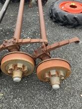 PAIR 6 LUG AXLES W/ SPRINGS