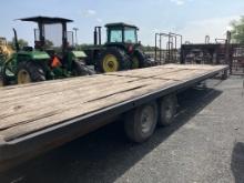 28' GOOSENECK FLATBED TRAILER-NO TITLE