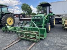 JD 5045 D TRACTOR W/512 LOADER BALE SPEAR PALLETT FORKS 493 HRS