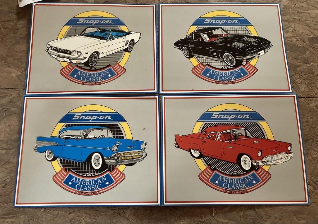 Set Of (4) Snap On Signs