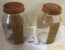 (2) Shell Motor Oil SAE 30 Jars