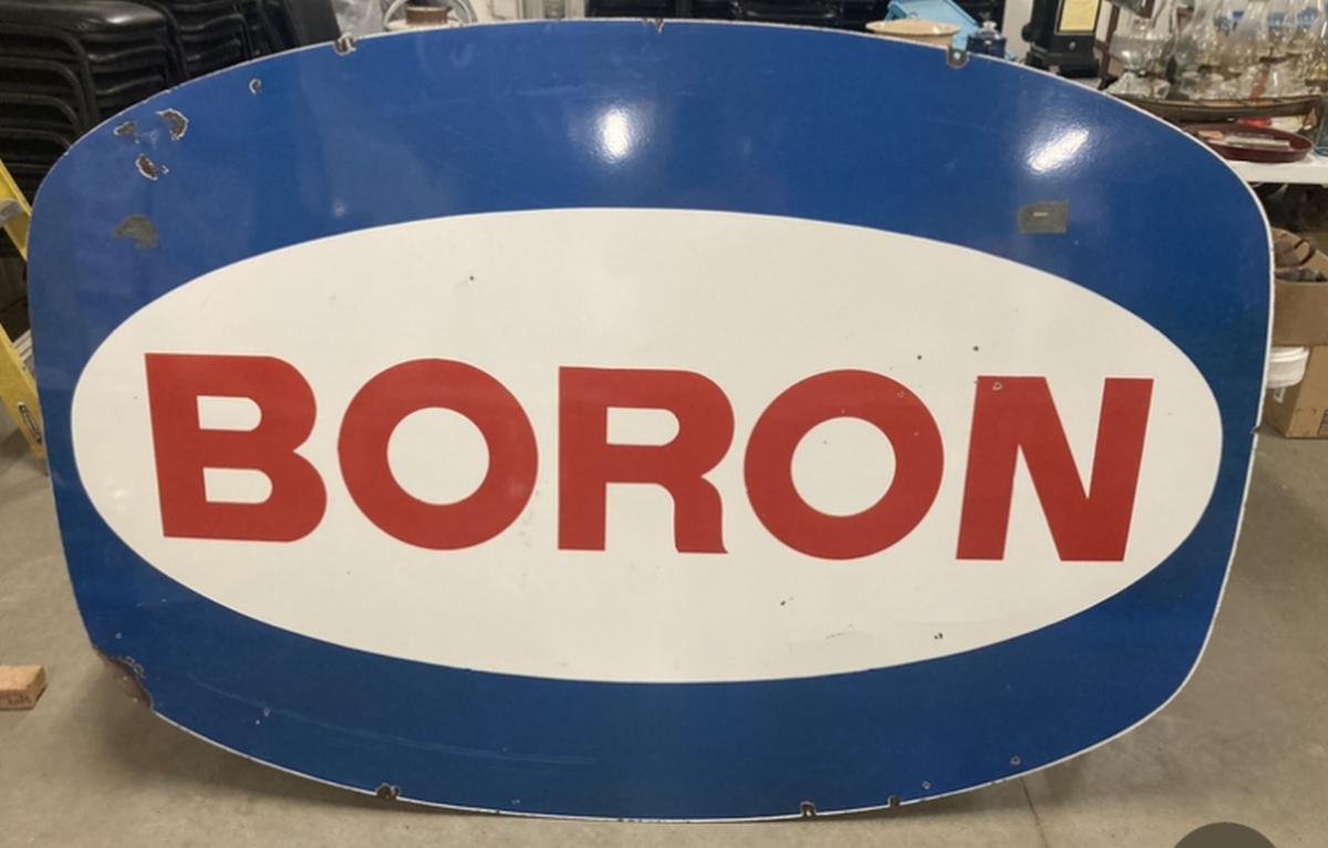 Boron Porcelain Sign