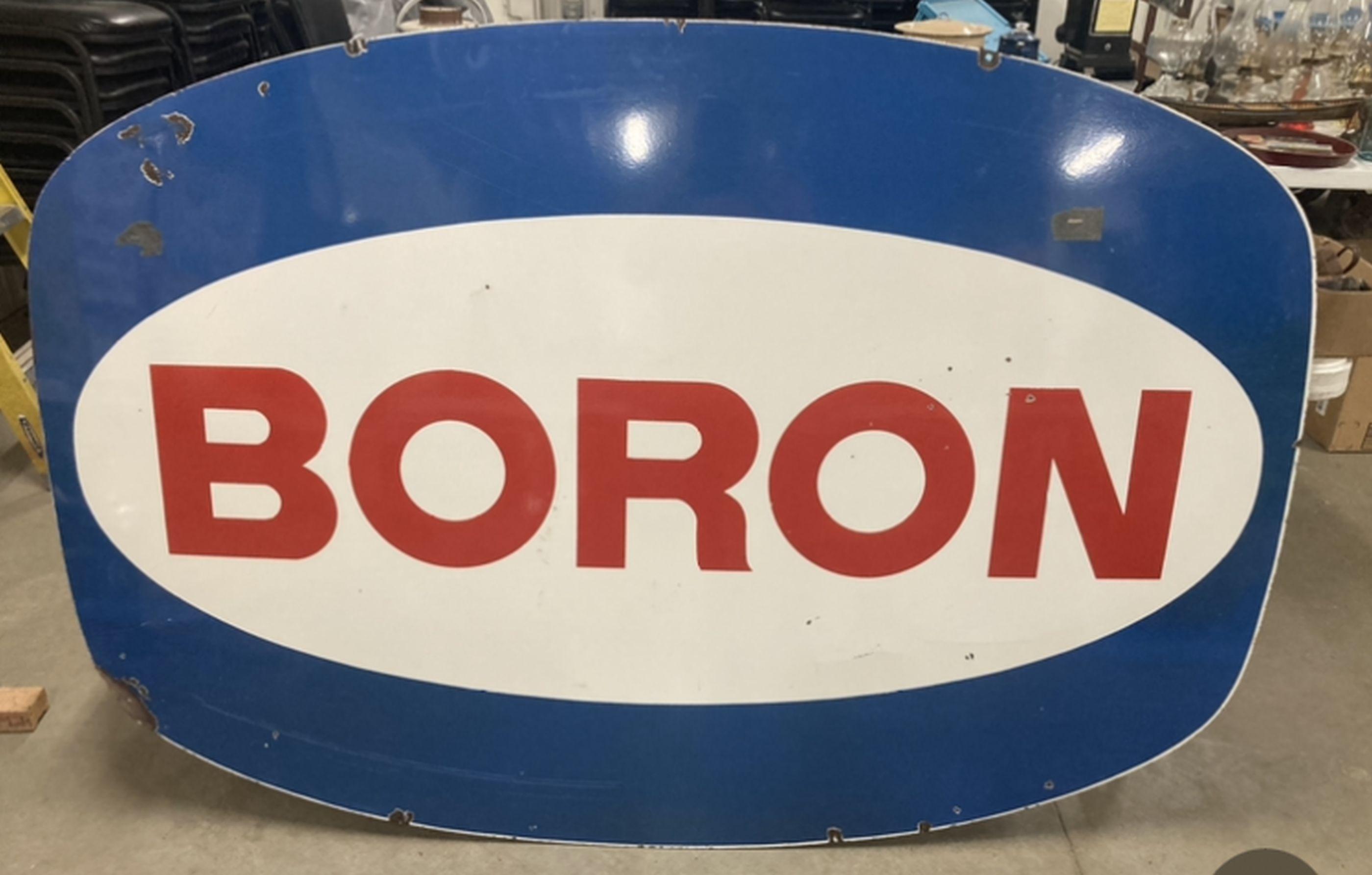 Boron Porcelain Sign