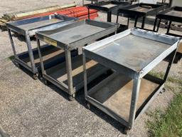 (3) Roll Around Shop Carts