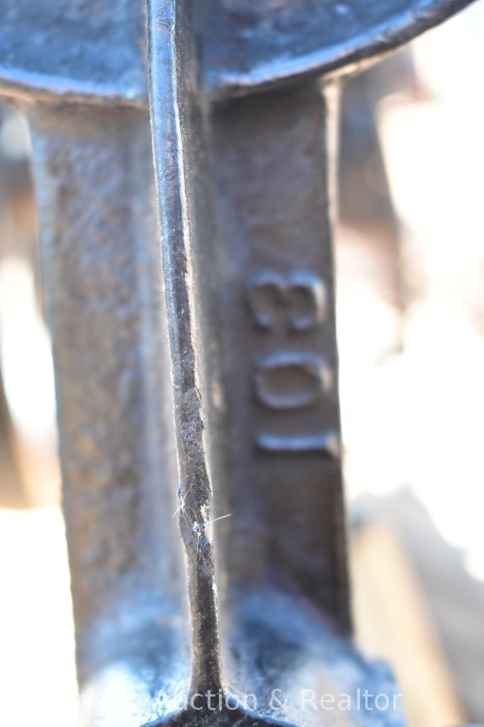 antique Vintage Primitive Champion Blower and Forge Cast Iron Drill Press