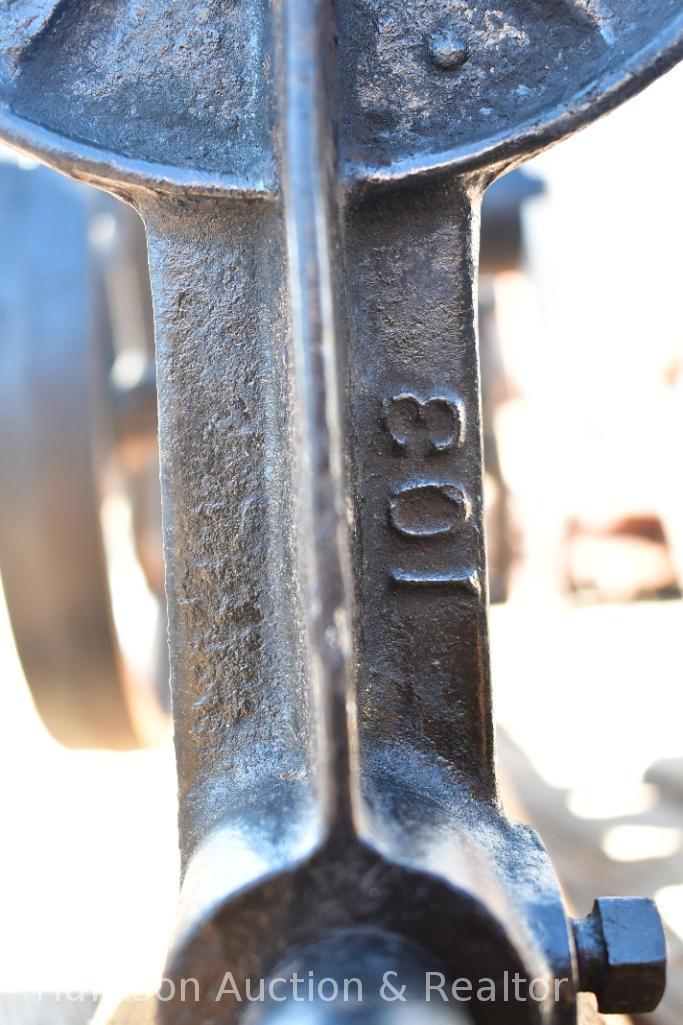 antique Vintage Primitive Champion Blower and Forge Cast Iron Drill Press