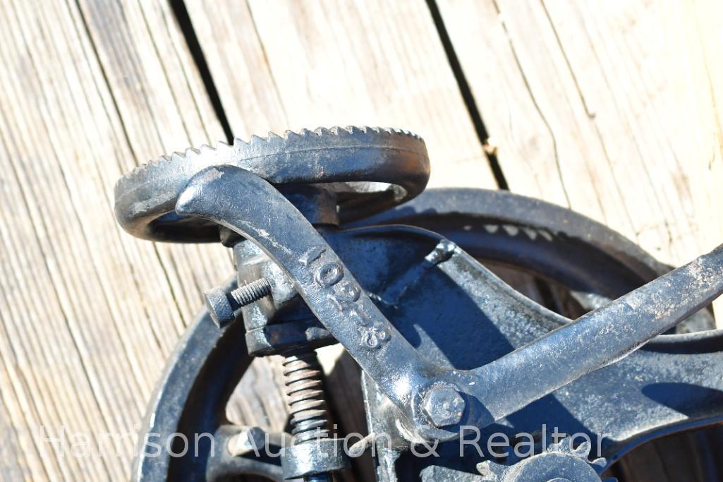 antique Vintage Primitive Champion Blower and Forge Cast Iron Drill Press