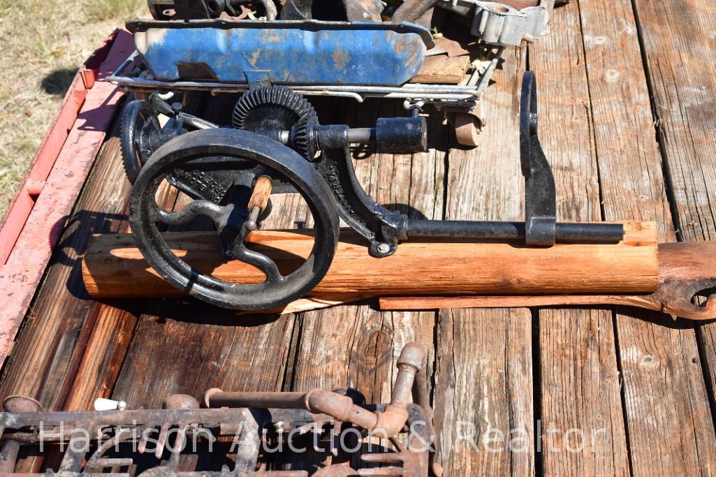 antique Vintage Primitive Champion Blower and Forge Cast Iron Drill Press