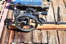 antique Vintage Primitive Champion Blower and Forge Cast Iron Drill Press