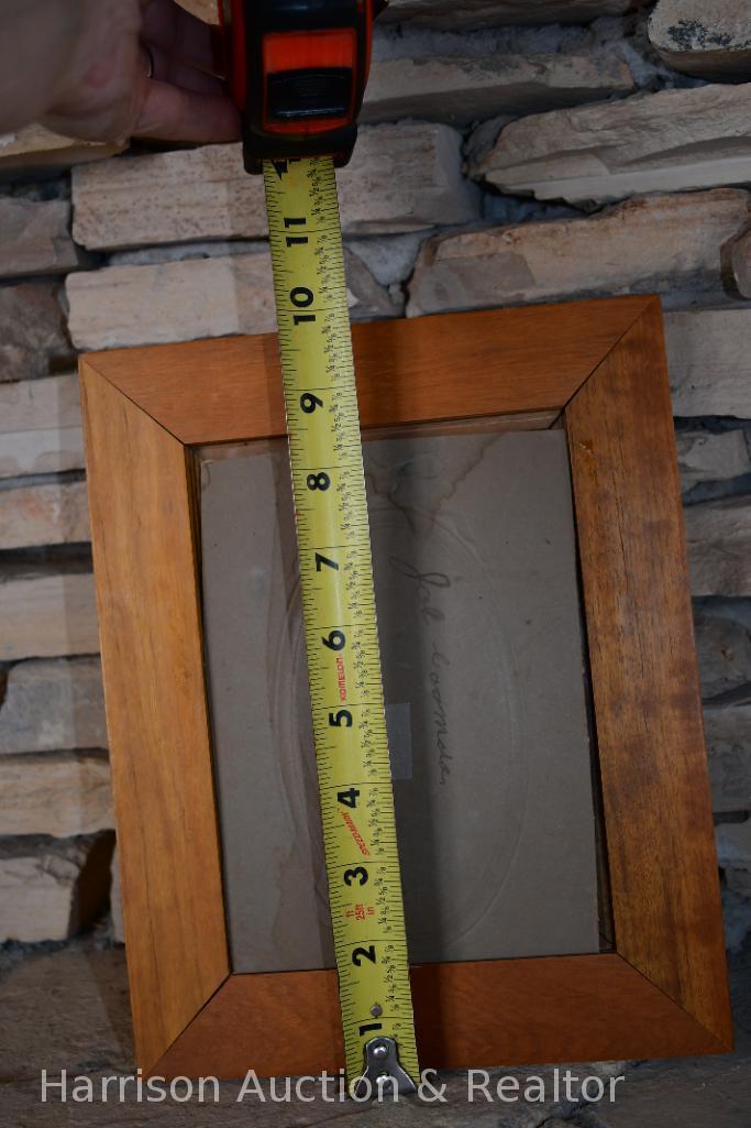 Authentic Kiowa Native American Little Boy Portrait in frame