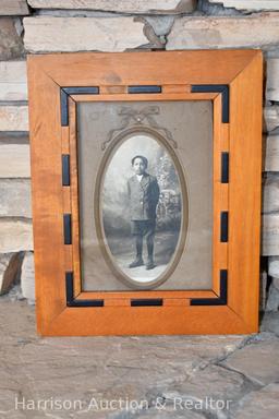 Authentic Kiowa Native American Little Boy Portrait in frame