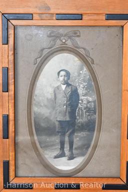 Authentic Kiowa Native American Little Boy Portrait in frame