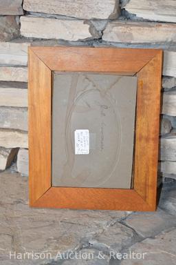 Authentic Kiowa Native American Little Boy Portrait in frame
