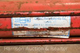 Cross 2 x 10 1 inch shaft hydraulic cylinder with hoses