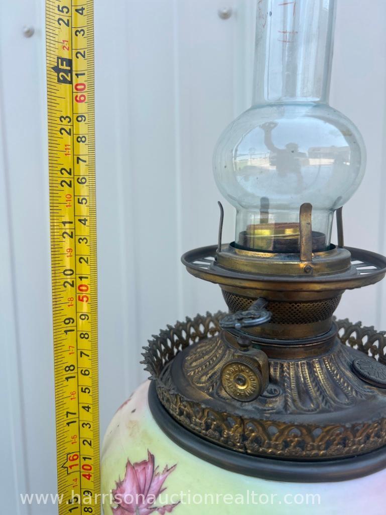 Vintage Gone With the Wind Hurricane Parlor Lamp