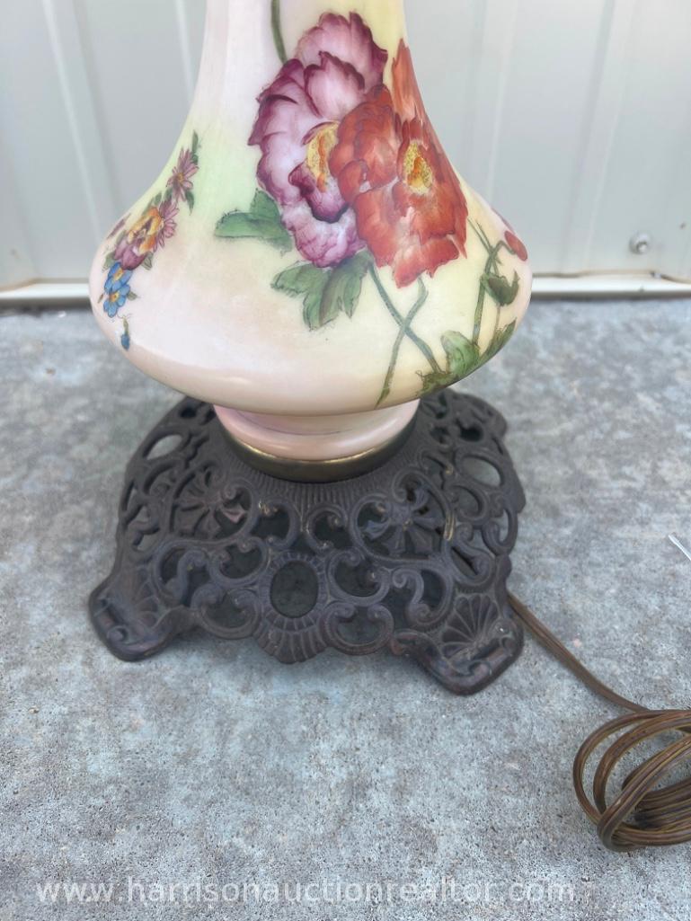 Vintage Gone With the Wind Hurricane Parlor Lamp