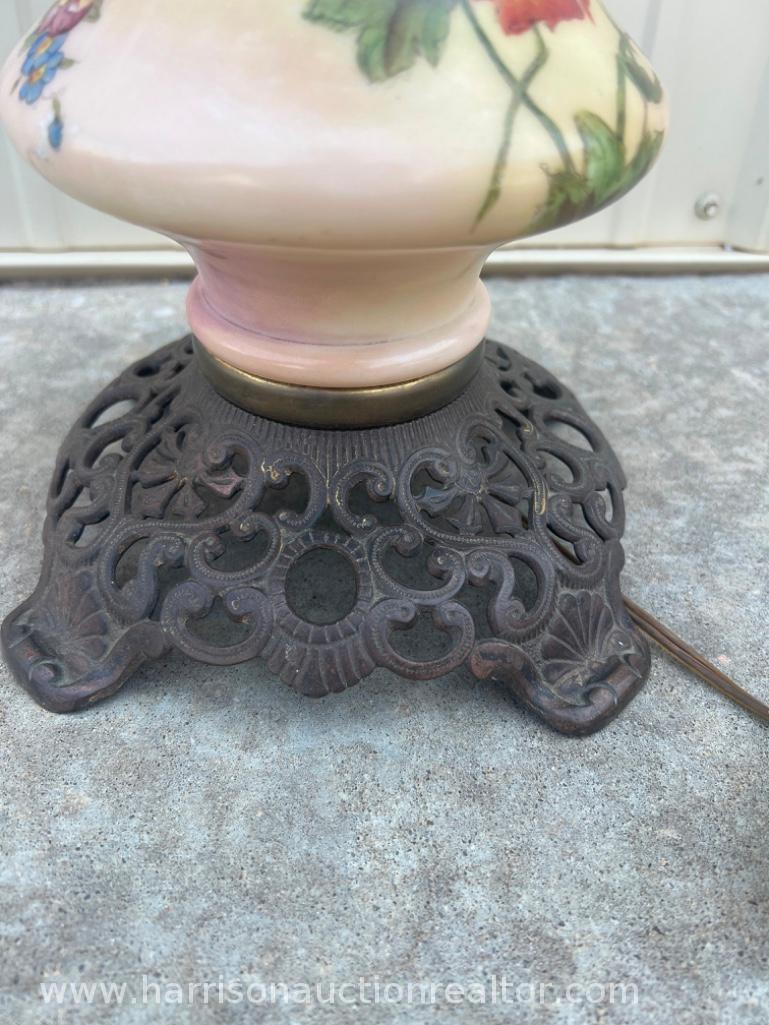Vintage Gone With the Wind Hurricane Parlor Lamp