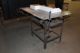 CUSTOM DESIGNED AND FABRICATED WELDING TABLE, HEAVY DUTY