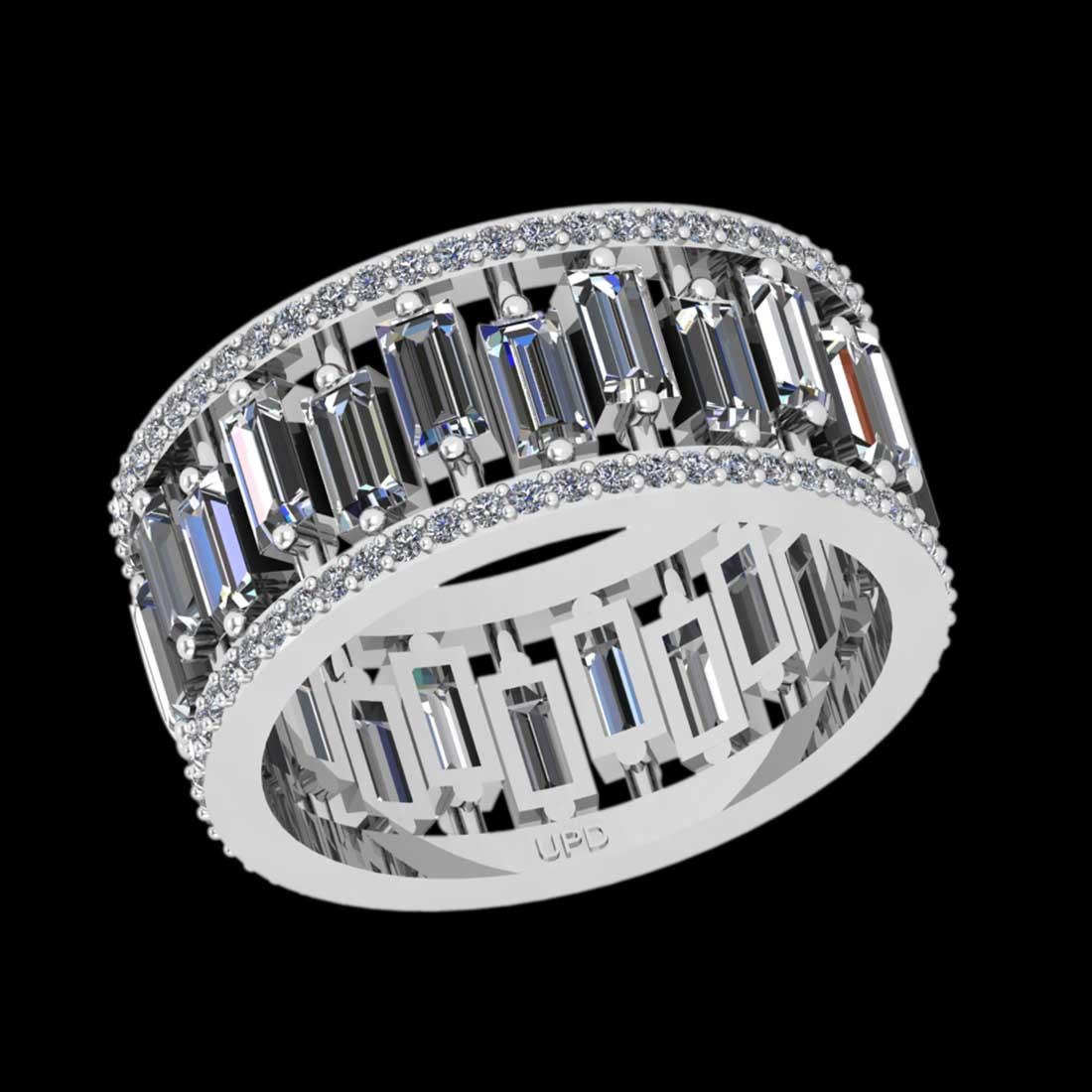 3.91 Ctw SI2/I1 Diamond 14K White Gold Entity Band Ring