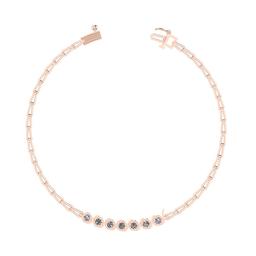 0.21 Ctw SI2/I1 Diamond 14K Rose Gold Bracelet