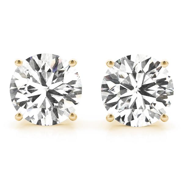 Certified 0.92 CTW Round Diamond Stud Earrings I/I1