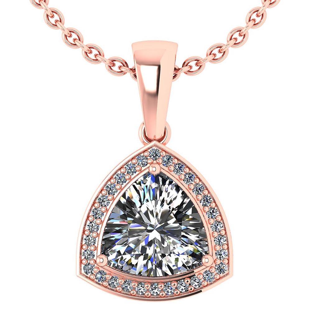 .65 Ctw Diamond 14k Rose Gold Necklaces VS/SI1