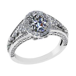 2.24 Ctw SI2/I1 Diamond 14K White Gold Engagement Ring