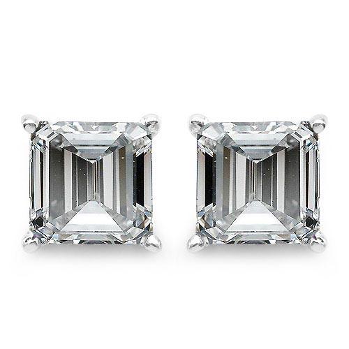 Certified .50 CTW Raident Diamond 14K White Gold Earring