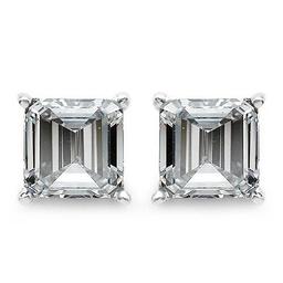 Certified .50 CTW Raident Diamond 14K White Gold Earring