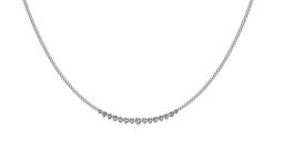 1.06 Ctw SI2/I1 Diamond 14K White Gold Slide Necklace