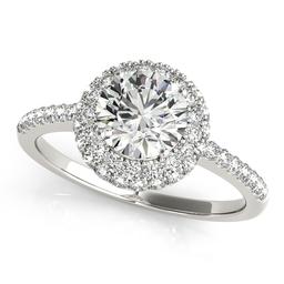 Certified 1.05 Ctw SI2/I1 Diamond 14K White Gold Anniversary Ring