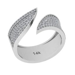 1.03 Ctw Si2/i1 Diamond 14K White Gold Men's Band Ring