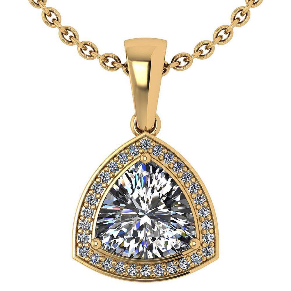 .65 Ctw Diamond 14k Yellow Gold Necklaces VS/SI1