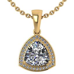 .65 Ctw Diamond 14k Yellow Gold Necklaces VS/SI1