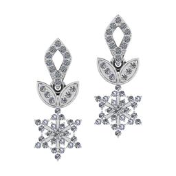 0.50 Ctw SI2/I1Diamond 14K White Gold Earrings