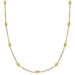 Fancy Yellow Canary Station Necklace 14k Gold (0.75ct)