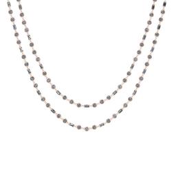 11.50 Ctw SI2/I1 Diamond Style Prong & Bezel Set 14K Rose Gold Two Layer Yard Necklace