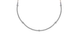 Certified 4.91 Ctw SI2/I1 Diamond 14K Rose Gold Necklace