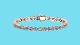 Certified 5.50 Ctw SI2/I1 Diamond Tennis Bracelet 14K Rose Gold Gold