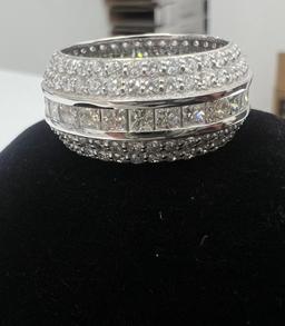 6.80 Ctw SI2/I1 Diamond 14K Rose Gold Wedding/Anniversary /Engagement Band Ring