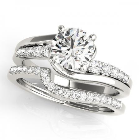 CERTIFIED PLATINUM 1.31 CTW J-K/VS-SI1 DIAMOND BRIDAL SET