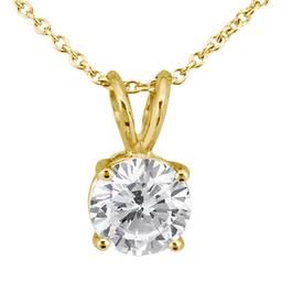 2.00ct. Round Diamond Solitaire Pendant in 18k Yellow Gold (H, VS2)